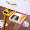 1pc White SelfAdhesive Storage Drawer Box Makeup Pencil Tray Desk Hidden Under Desk Stand Self-adhesive Under-drawer Storage Box