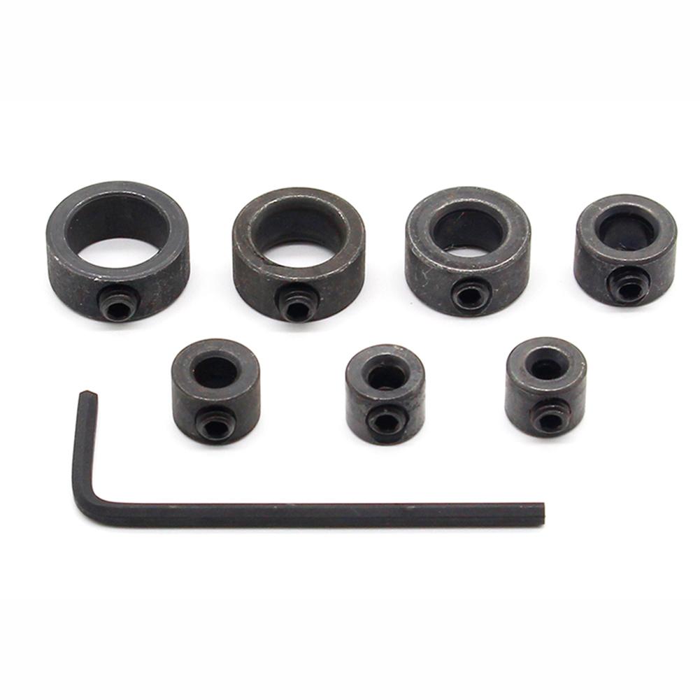 Drill Chuck 7Pcs Depth Stop Collar Ring Hex Wrench