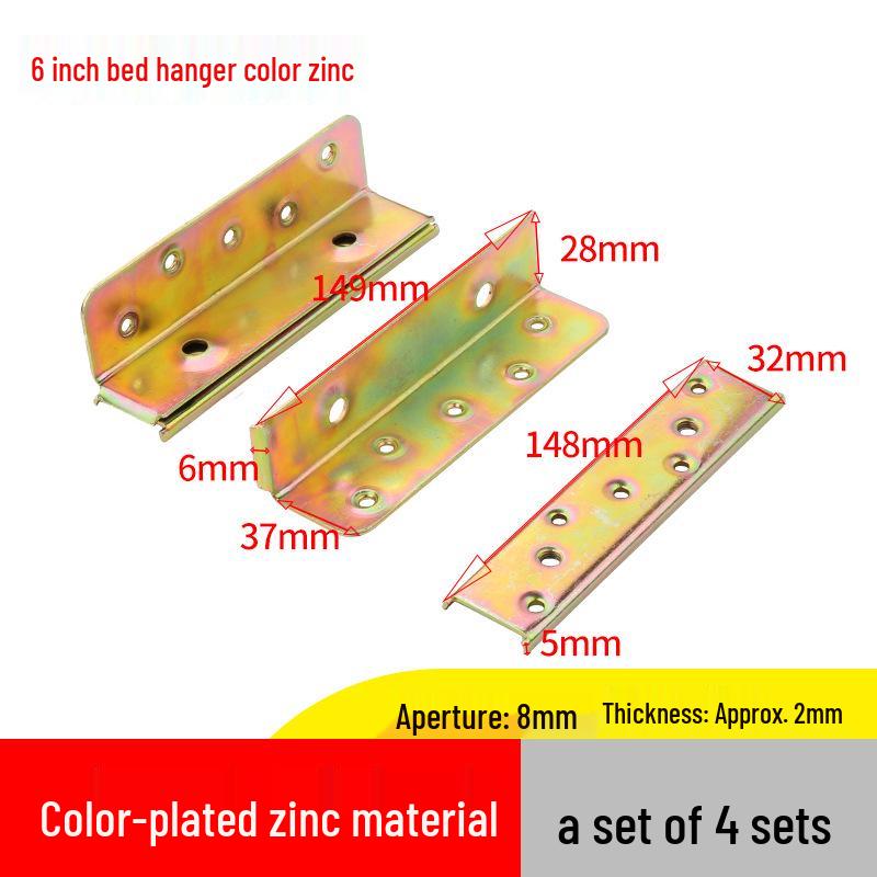 Reinforced 90° Right Angle Bracket for Cabinets, Beds, and Corner Support