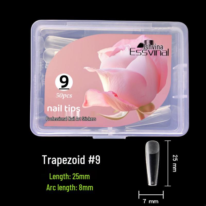 Matte Mandelfarbene Wassertropfen-Press-On-Nägel - Dünn, Nahtlos, Transparent, Dual-Use Aufklebbare Nagelverlängerungen