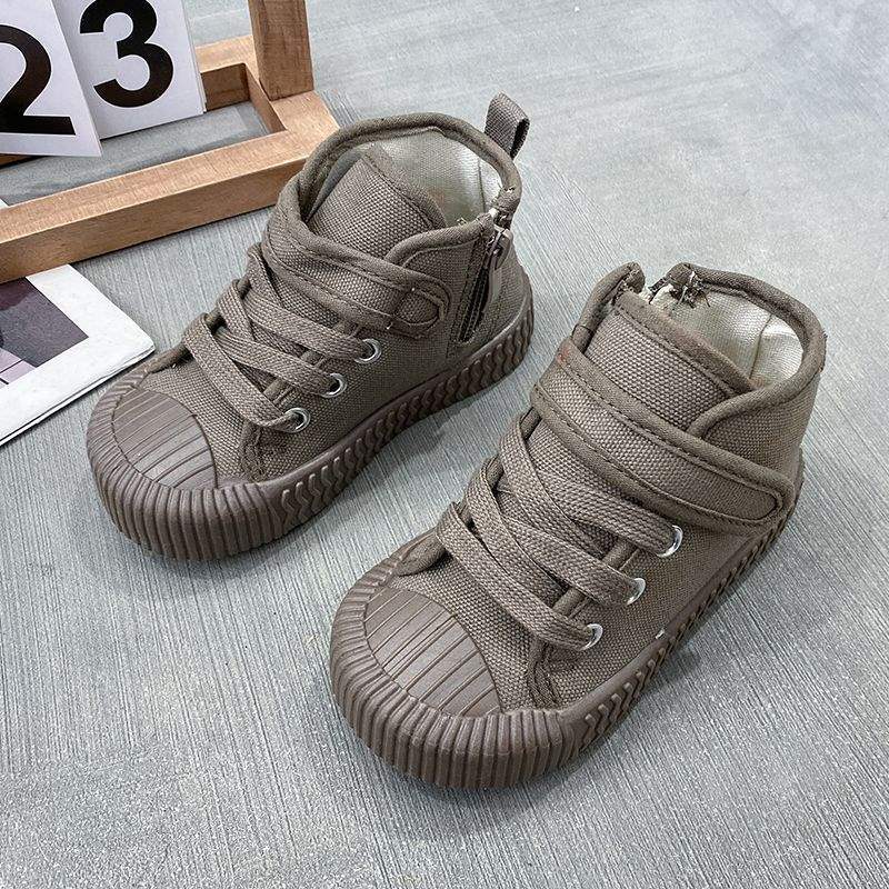 

Korean version of children s canvas shoes high-top biscuit shoes classmates velvet two cotton men s and women s children s boots autumn and wi 31 inner length 19cm