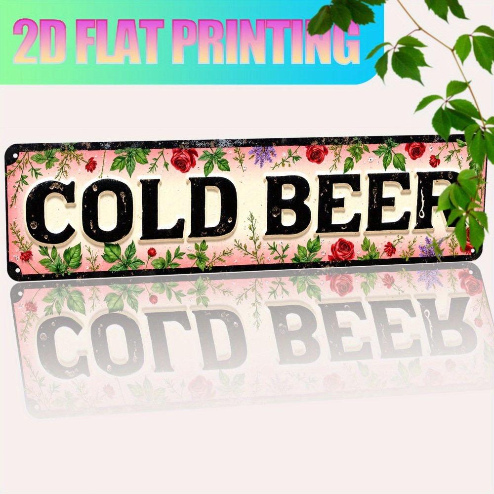 Retro Metal Wall Art for Home Office Beer Bar Decor