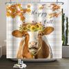 Hello Fall Shower Curtain Autumn Maple Leaves Pumpkin Bathroom Decor Polyester Fabric Cloth Shower Curtain With Hooks Room Decor