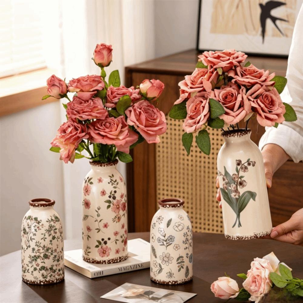 Vintage Ceramic Vase Exquisite Design Decorative Vase Flower Vase  Flower Arrangement Display