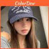 Style Polka Dot Mesh Cap With Curved Brim And Adjustable Fit For Casual Wear