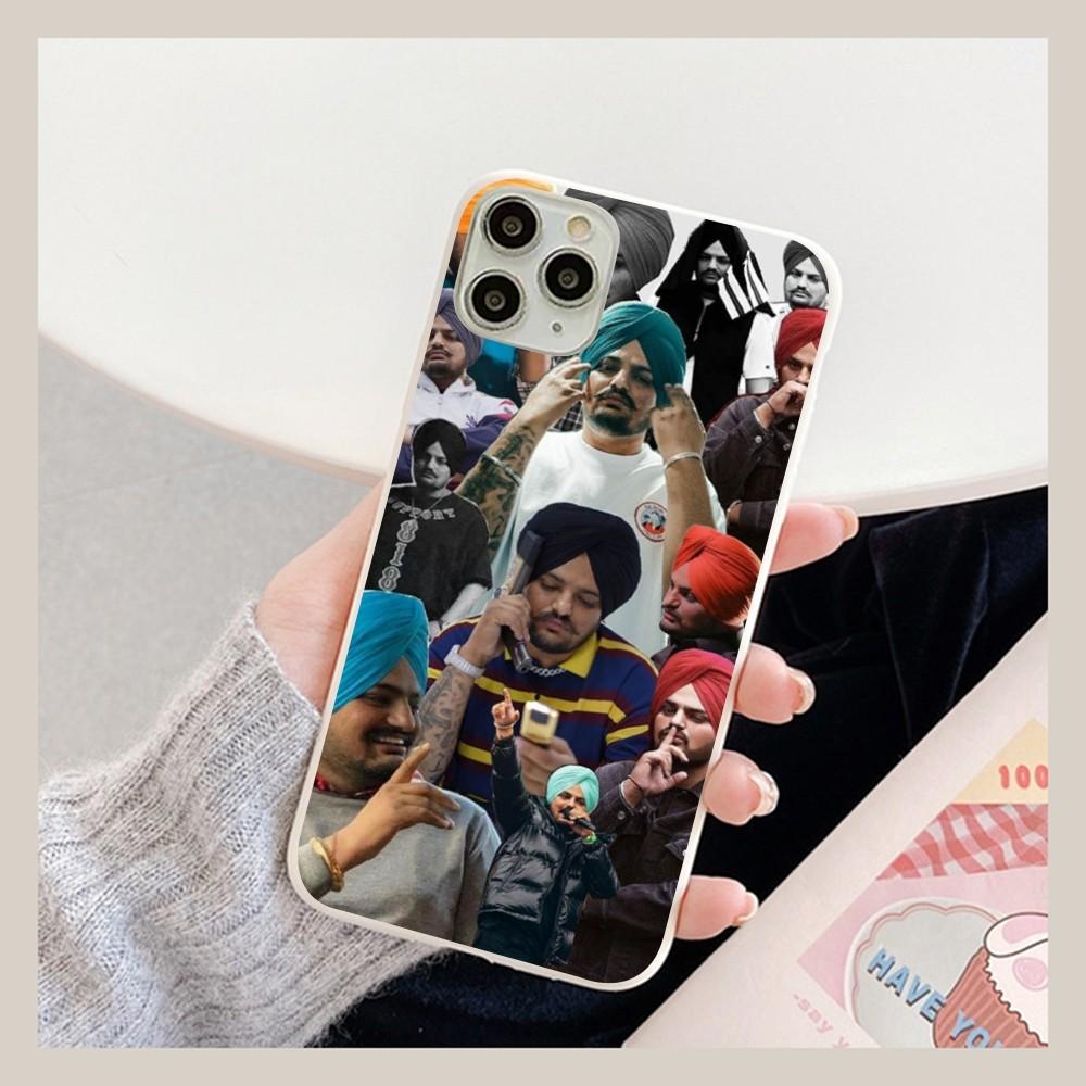 Singer Sidhu Moose Wala Phone Case For IPhone 14 11 12 13 Mini Pro Xs Max 8 7 6 6S Plus X XR Solid Candy Color Case