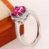 Silver Plated color Rings for Women Tanzanian Red Stone  Wedding Engagement Ring Wholesale Size 5-11 Trendy Accessory