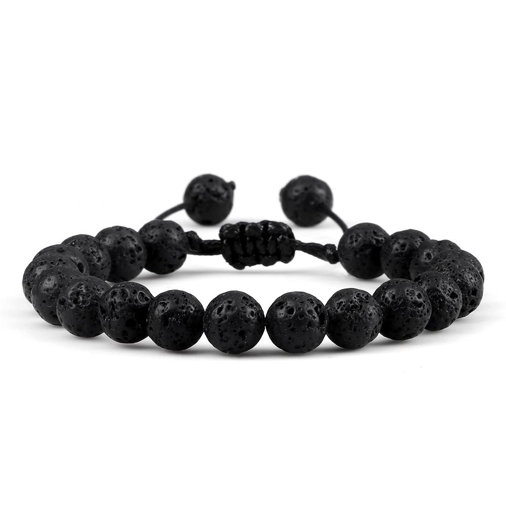 Hot 2pcs/Set Couples Distance Braid Bracelets Natural Stone White And Black Ying Yang Beads Bracelet Best Friend Strand Jewelry