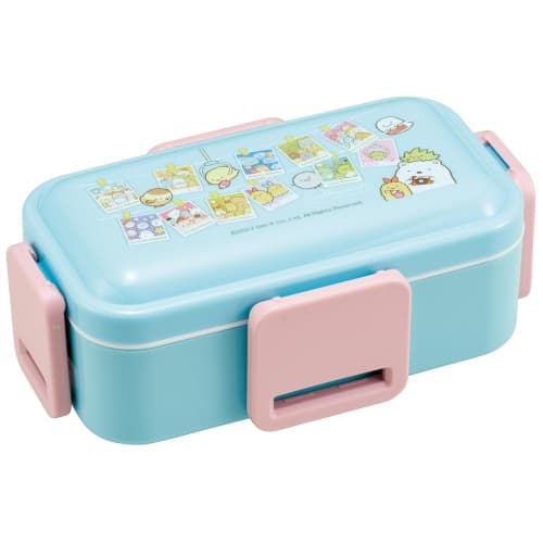 Skater Lunch Box 2 Tiers 600ml for Women Antibacterial Fluffy Dome Lid Sumikko Gurashi Atsumarundo Made In Japan PFLW4AG-A