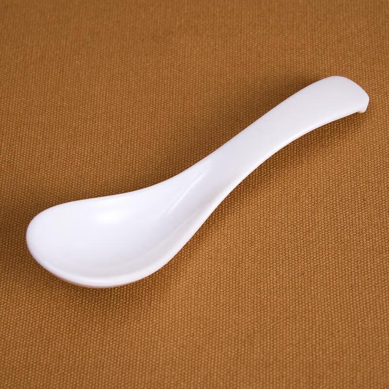 JINGRX7006 White Melamine Canteen Spoon