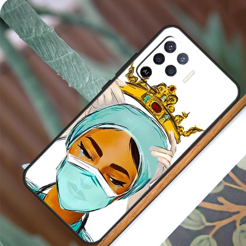 Cartoon Medicine Doctor Nurse For OPPO A57 A57S A77 A5 A9 A53 A52 A72 A96 A76 A16 A54 A74 A94 A38 A58 A78 A15 A17 Case