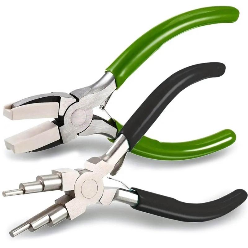 

2Pcs Jewelry Making Tool Including 6 in 1 Jewelry Pliers Wire Bending Pliers for Jewelry Beading Looping Shaping Wire