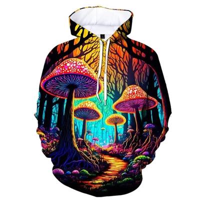 Planten Paddenstoel Hoodies Camo Grappige 3D Print Mannen Vrouwen Hooded Sweatshirts Oversized Pullover Streetwear Kinder Tops Unisex Kleding