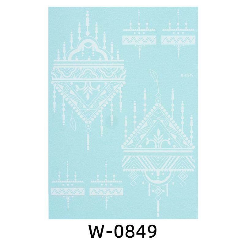 Beauty Sticker White Lace Tattoo Sticker Indian Temporary Tattoo Waterproof Tattoo Sticker