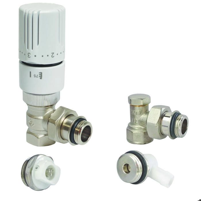 Kit avec tête thermostatique – somatherm for you – dilatation de cire – installation radiateur / chauffage