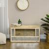 Wooden Reptile Terrarium with Sliding Glass Doors and Mesh Panels, 40x80x40 cm