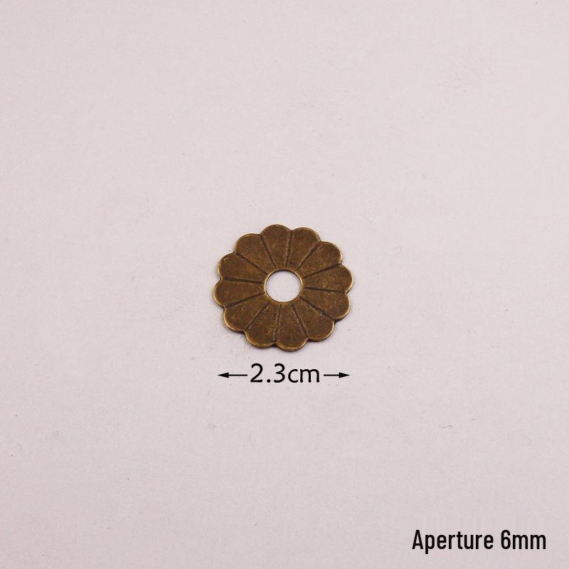 Antique Chinese Copper Plum Blossom Pull Handle and Gasket for Furniture Decoration