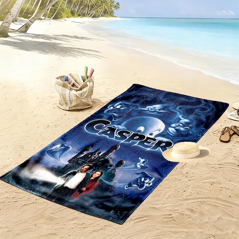 Casper Print Beach Towel, Large Soft Quick Dry Towel for Beach Camping Swimming