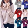 Luxurious Women Winter Warm Turtleneck Sweater Pullover With Cozy Knitted Design