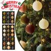 9Pcs Light Luxury Christmas Ball Ornaments Flocking Christmas Tree Party Decoration 2025 New Year Christmas Spheres Pendant