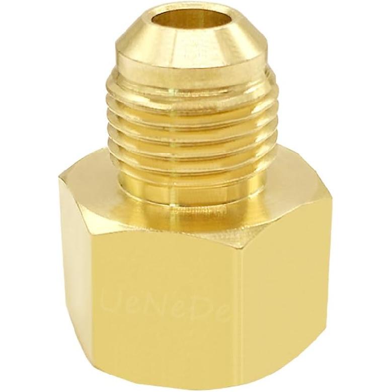 2PCS Brass Flare Coupler 1/2" Flare Female To 3/8" Flare Male Tube Gas Adapter Nipples Pipe Fittings Hose Connectors