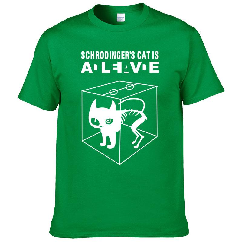 2024 Summer Cotton Schrodinger's Cat Printed Short Sleeves Men T Shirt Casual Tees The Big Bang Theory Mens T-shirt #247