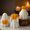 Cute Pumpkin Ghost Scented Candle Silicone Mould 3D Halloween Wax Candle Making Supplies DIY Painting Gypsum Clay Resin Mold Handmade Craft Home Decor