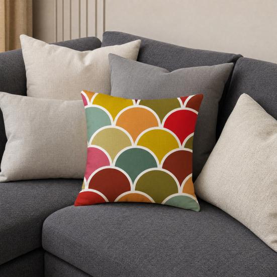 Geometric Print Pillowcase, Breathable All-Season Pillow Cover, Moisture Absorbing Decorative Sofa Cushion Cover,Soft Decorative Cushion Case for Sofa