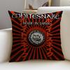 Rock WWhitesnakeS Cushion Cover Breathable and Skinfriendly Linen Pillowcase Square Removable and Washable Cushion