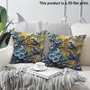 2pcs Vintage Bluebird and Floral Throw Pillow Cover Rustic Yellow Botanical Cushion Case for Home Sofa Bedroom Decor