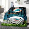 1pc Blanket - Miami Dolphins Logo Print Design,Lightweight Blanket for Sofa,Bed- Soft &Warm,Gift for All Seasons