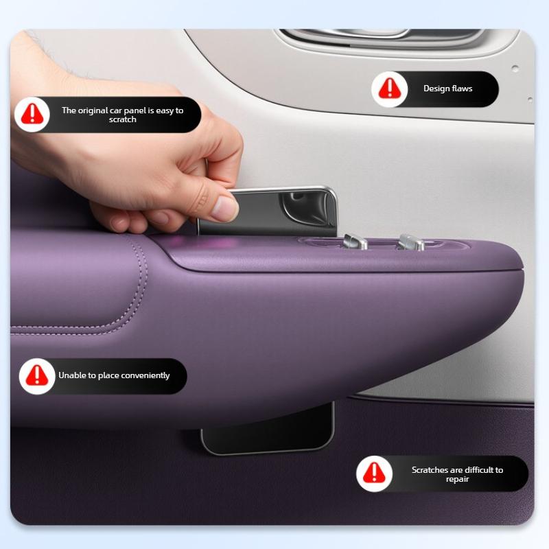 For Leapmotor B10 Car Door Storage Box Silicone Mat Door Handle Protective Cover Interior Car Accessories