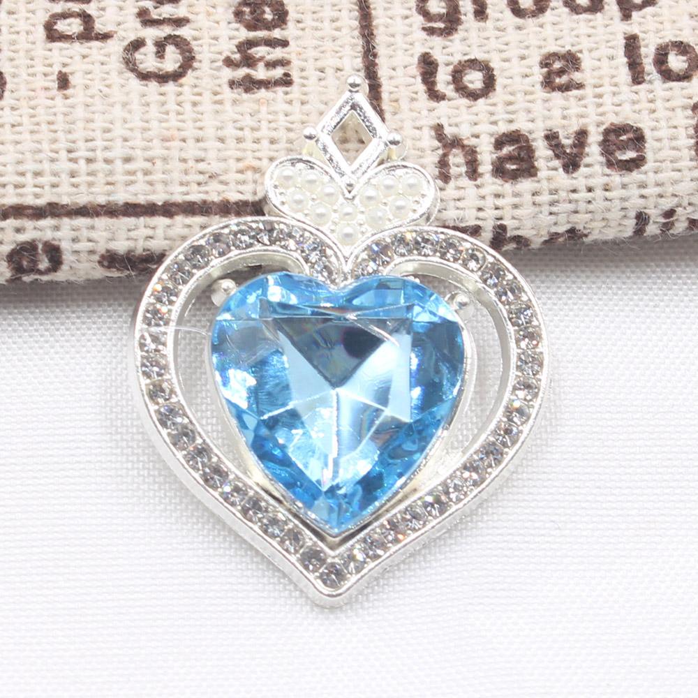 New 10 Piece 22 * 30mm Peach Heart Rhinestone Pearl Alloy Flat Bottom Button DIY Phone Case Hair Accessories Gift Box Clothing D