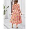 Women's Summer Casual Vacation Style Slit Floral Dress