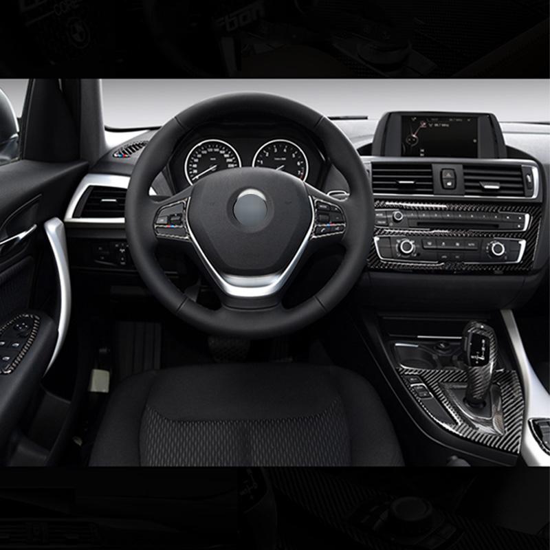 For BMW 1 2 Series F20 F21 F22 F23 Carbon fiber Car Control CD Panel Cover Trim Air conditioning Outlet Frame Decoration Sticker LNYCP1