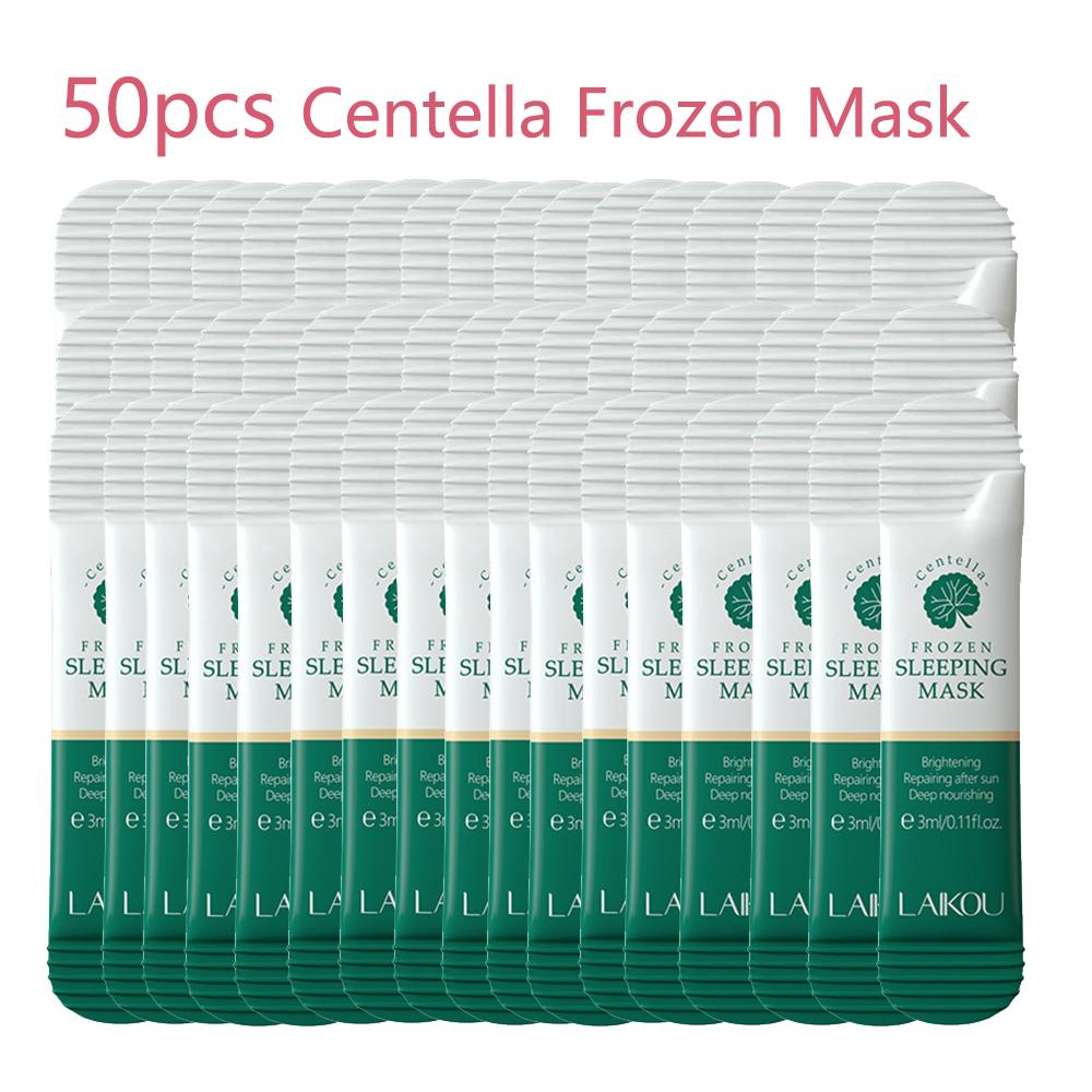 50PCS LAIKOU Matcha Moisturizing Sleeping Mask Facial Night Packs Smooth & Tender Skin Hydration Travel Bags Face Skin Care