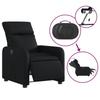 Electric Recliner Chair Black Faux Leather