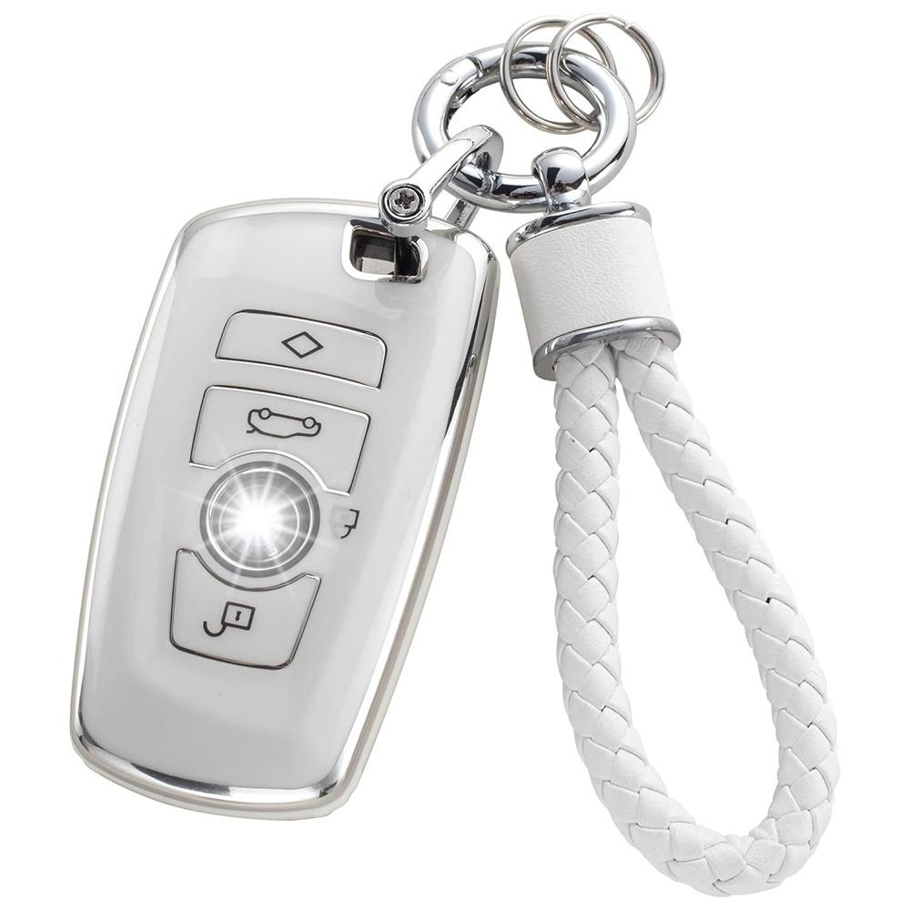 TPU Remote Car Key Case Cover Holder for BMW 1 3 5 7 Series X1 X3 X4 X5 X6 F10 F20 F30 F34 F25 F31 M3 M4 E34 Keychain