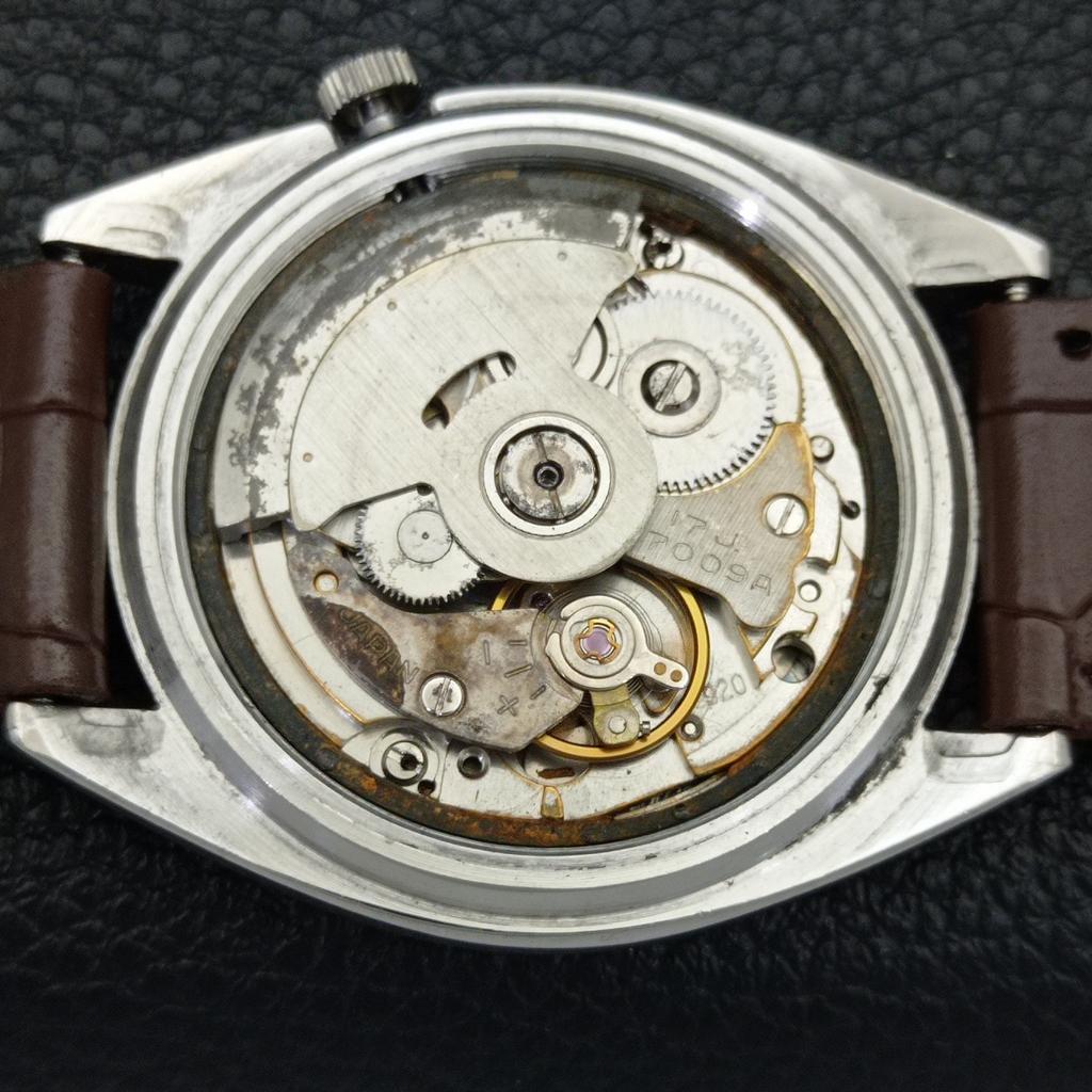 VINTAGE SEIKO 5 AUTOMATIC 7009A JAPAN MENS RED COLOR DIAL WATCH A701278-5 R206a-a701278