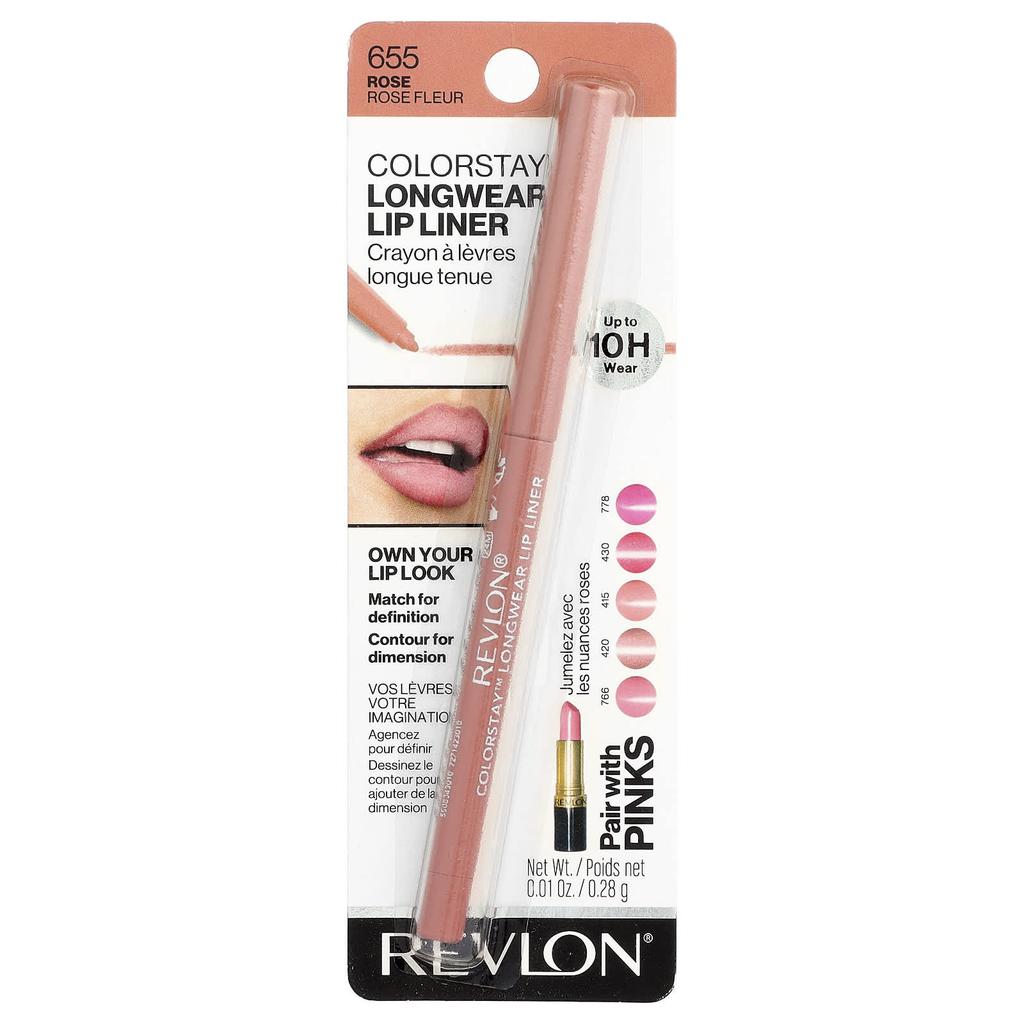 Revlon, ColorStay™, Longwear Lip Liner, 655 Rose, 0.28 g (0.01 oz)