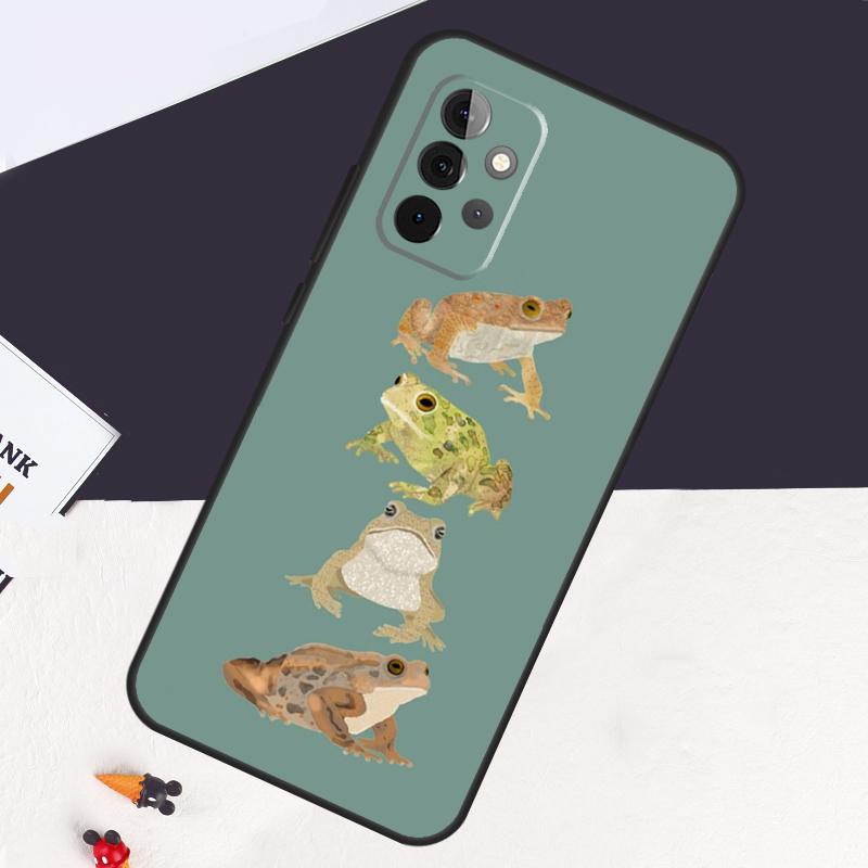Cartoon Frogs Case For Samsung Galaxy A22 A16 A33 A36 A56 A26 A15 A55 A53 A35 A32 A52 A54 A34 A14 A05 A06