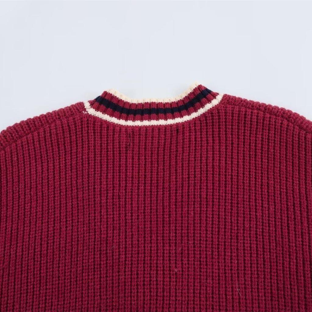 Spring 2025 Women's V-Neck Long-Sleeved Knit Sweater Coat