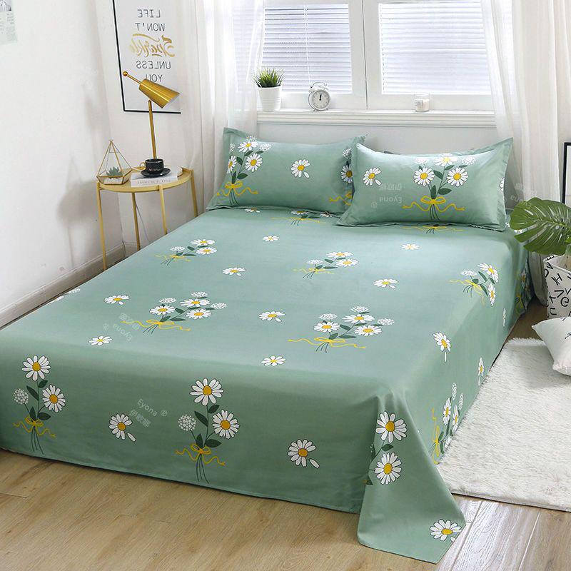 Flannel Cartoon Bed Sheet for Student Dormitory - Single/Double Bed, Free Shipping