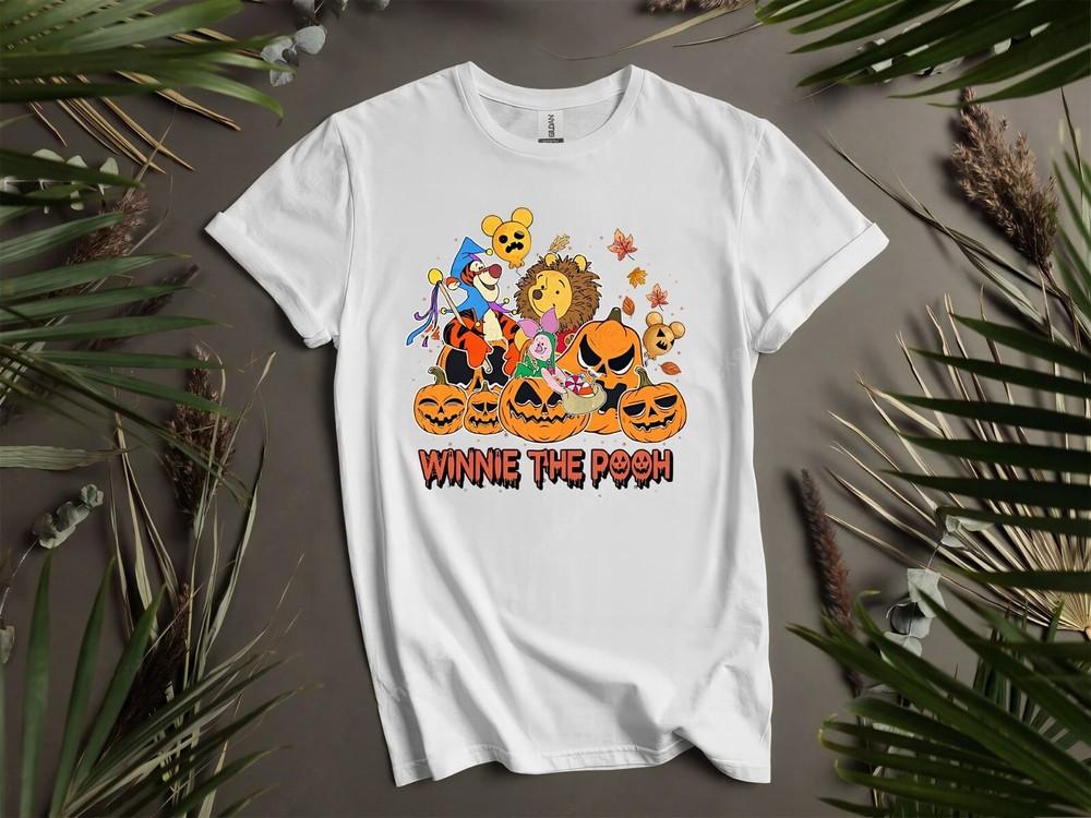 Halloween Winnie Bear Vintage Pooh Cartoon Hoodie Tshirt Men Women Unisex AD878