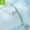 Cross-Border S925 Sterling Silver Starlight Cross Hand Rope Fashionable Simple Thin Bracelet Wind Woman
