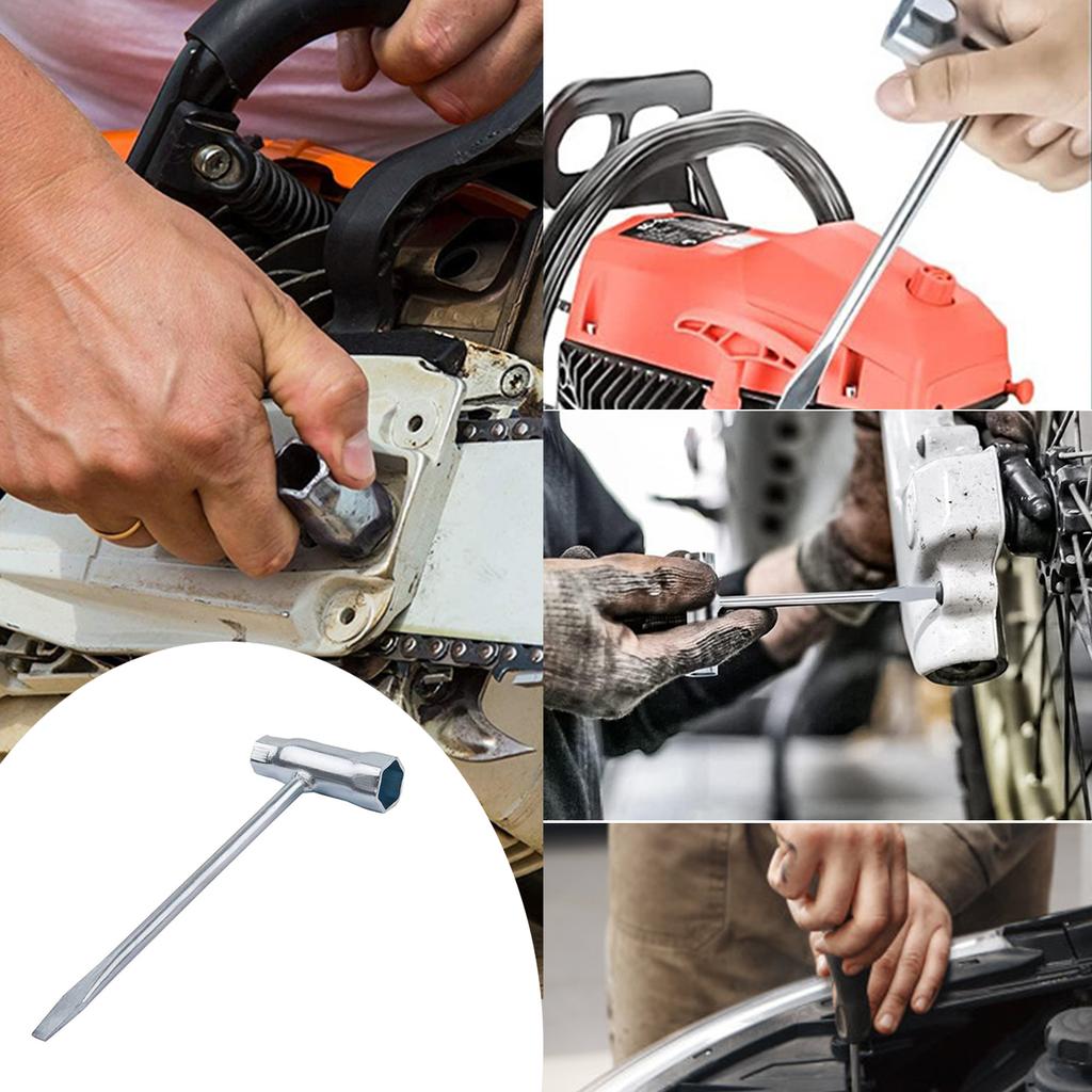 4Pcs Ergonomic Spark Plug Socket Wrench 13mm-19mm Stainless Steel Spanner Remover for Gasoline Chainsaw Brush Cutter