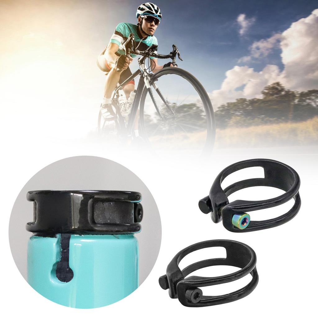 Bicycles Seatpost Seats Post Clamp Tube Clip Seats Tube Lock Carbon Fibers Bikes Seatpost Clamp Mountain Bicycles Part