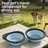 Double Bowl Collapsible Dog Dish Food Grade Pet Food Water Feeding Tray Pet Travel Feeder  Outdoor