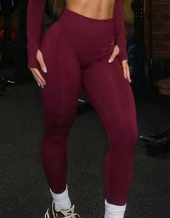 European & American Quick-Dry Yoga Pants: Seamless, Hip-Lifting, Tight-Fit, Cross-Waist for Running & Fitness Activities
