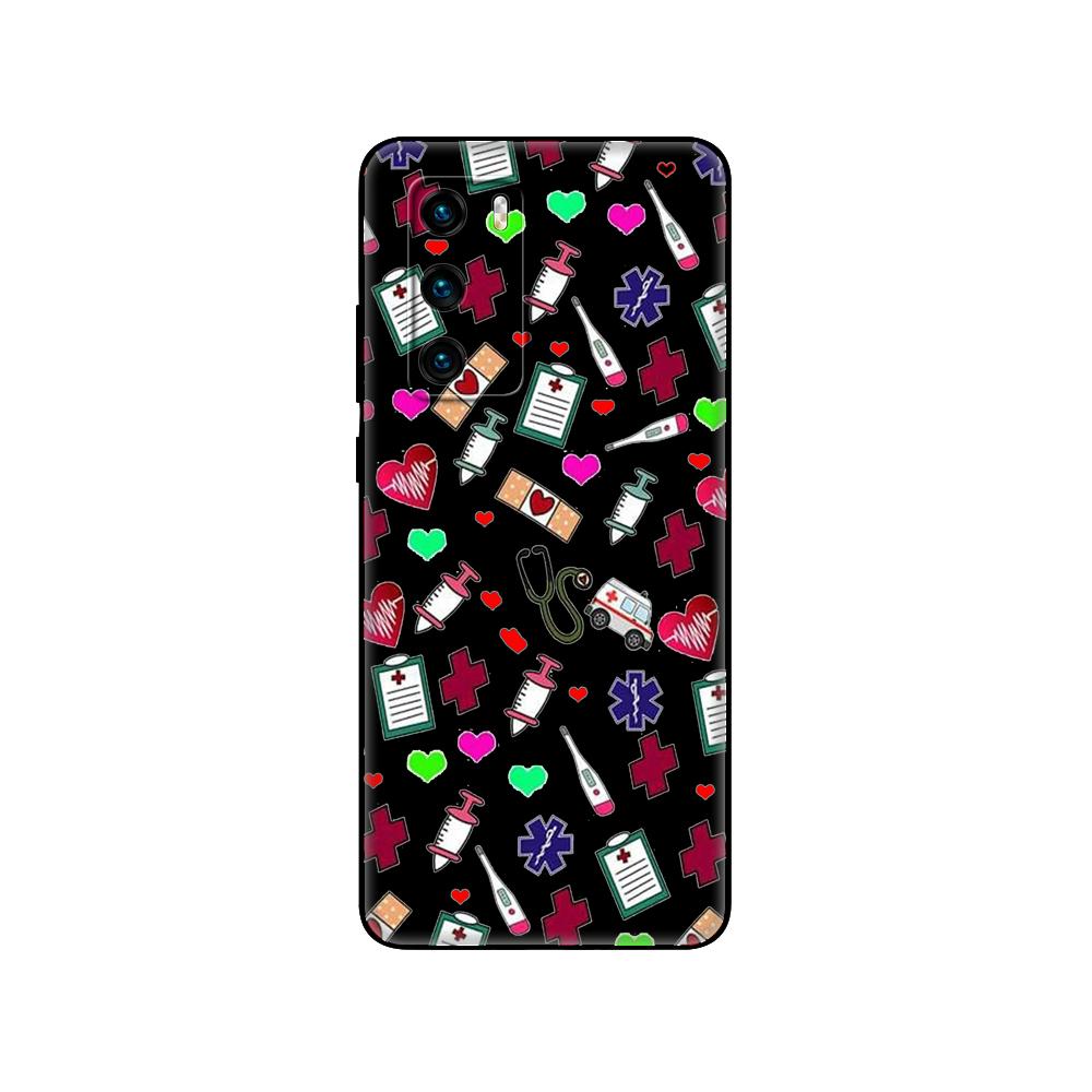 

Черный чехол из ТПУ для Huawei P30 Lite P30 Pro P40 чехол для Huawei P40 LITE EP Smart 2020 чехол для медсестры Медицина Медицина Здоровье huawei P40 LITE E